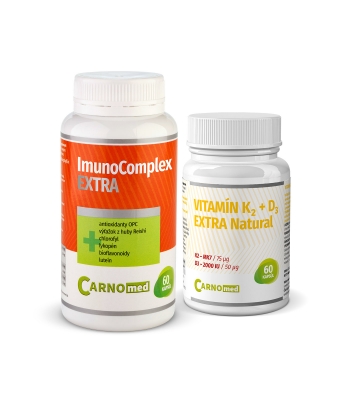 ImunoComplex EXTRA 60 + Vitamín K2 + D3 EXTRA Natural 60 - Stimuluje imunitný systém a chráni pred osteoporózou