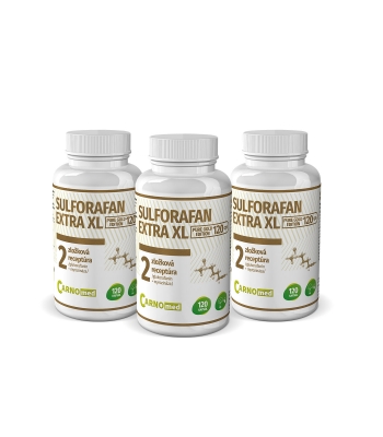 3x Sulforafan EXTRA 120 - Až 200 mg myrozinázou aktivovaného brokorafanínu v kapsule! Aktívna prevencia pred onkologickými ochoreniami