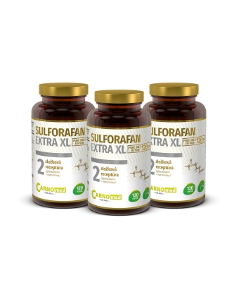 3x Sulforafan EXTRA  XL Pure Gold Edition 120 - Až 200 mg myrozinázou aktivovaného brokorafanínu v kapsule! Aktívna prevencia pred onkologickými ochoreniami