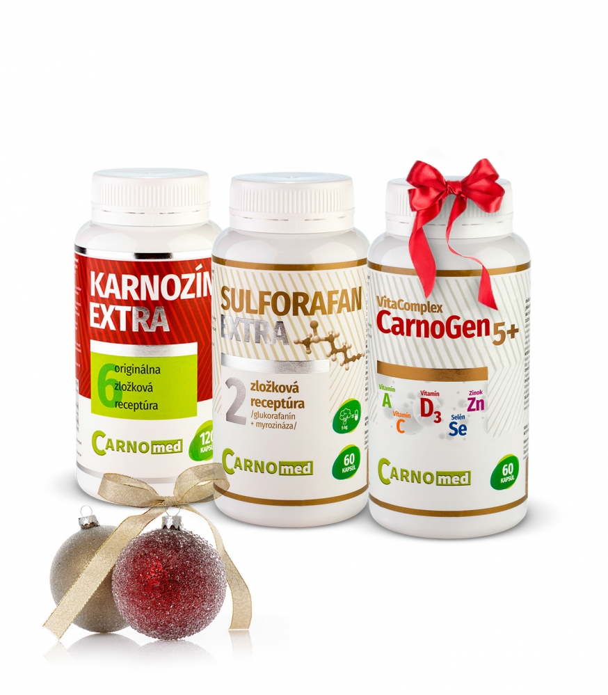 Karnozín EXTRA 120 + Sulforafan EXTRA 60 + VitaComplex CarnoGen 5+ - Zdravé a radostné Vianoce