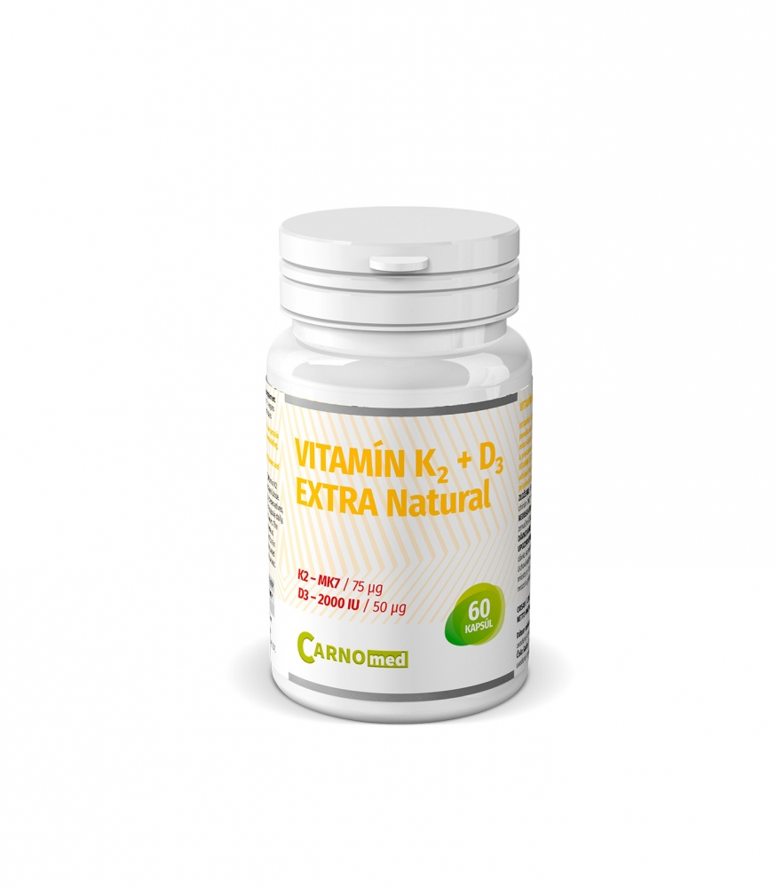 Vitamín K2+D3 EXTRA Natural 60 - Chráňte sa pred osteoporózou
